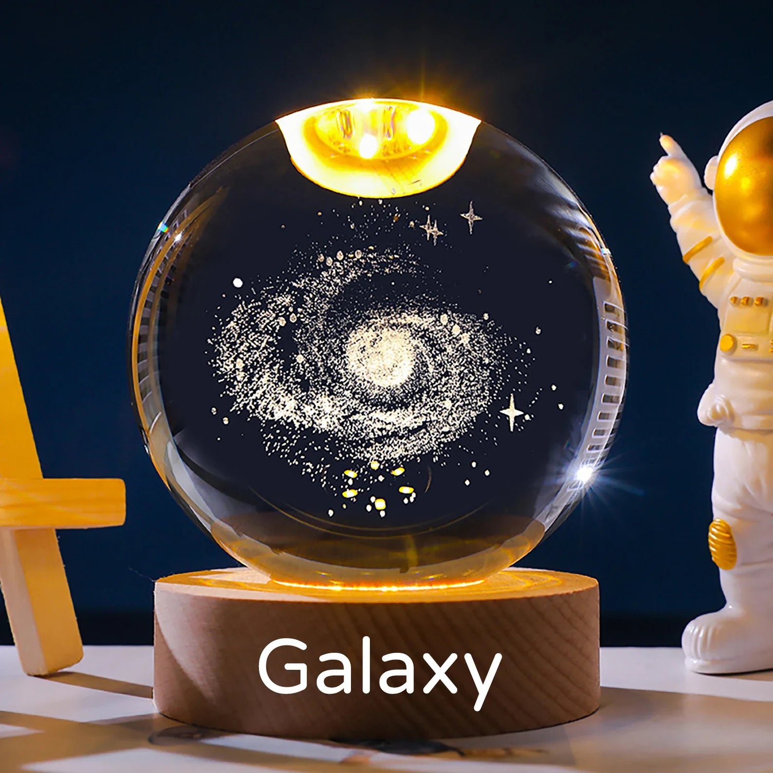 3D Galaxy / Nebula Crystal Lamp | Gift a Star - Gift a Galaxy